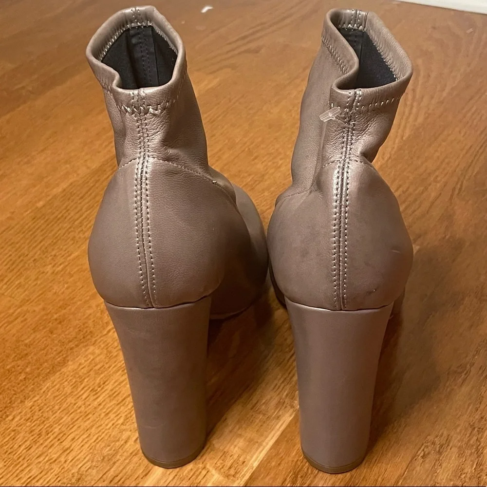 Chloe Grey Heeled Sock Bootie - Picture 13 of 15